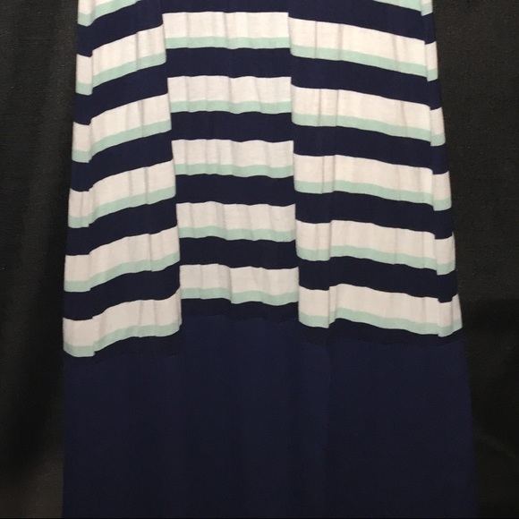 Beautiful Striped Maxi Dress Voile Flowing Finish - Picture 3 of 3